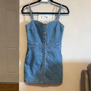 Guess Light Blue Denim Mini Dress